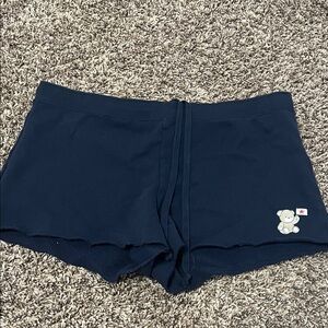 Hollister Navy Athletic Shorts with Bear Detail